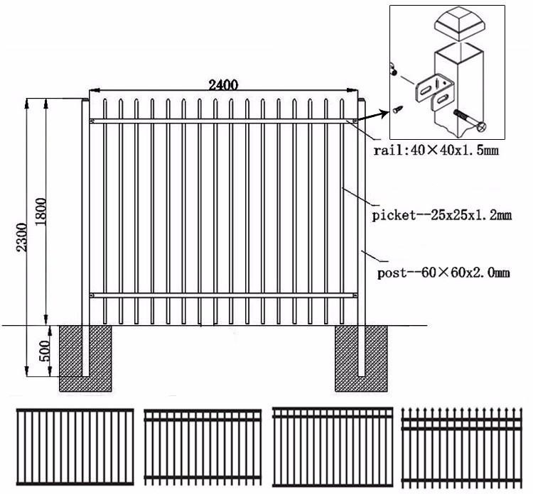 Steel Fence panel | garrison fence